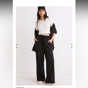 Madewell Drapeweave Carley Wide-Leg Pants - Black - NWT - XS